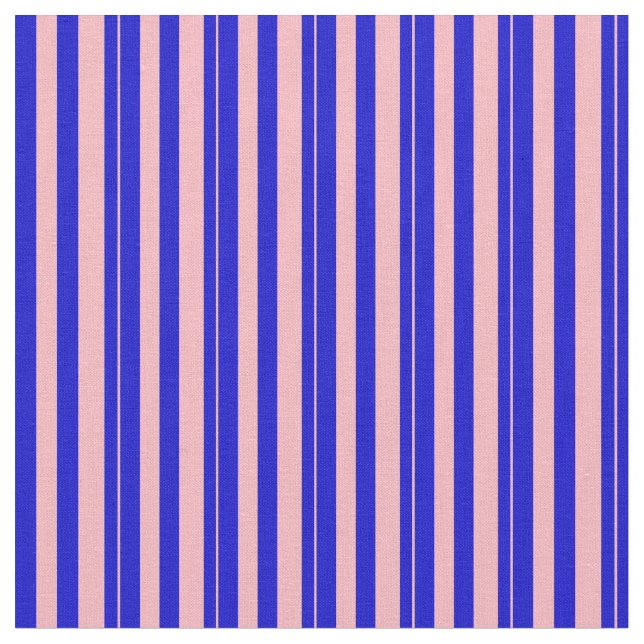 Blått och Ljust rosa stripe/länt Mönster Tyg (Närbild)