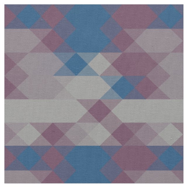 blått och mauve geometriskt mönster tyg (Närbild)