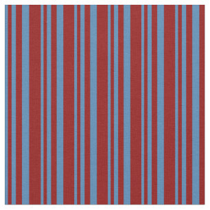 Blått och Mörk Röd Färgad stripe/Lintrad Mönster Tyg