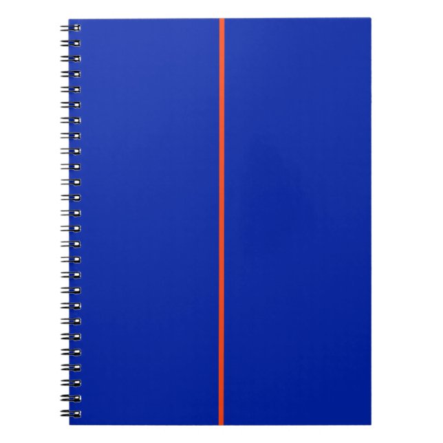 Blått och Orange ANPASSNINGSBAR Anteckningsbok (Framsidan)