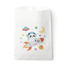 blått och orange Astronaut Panda