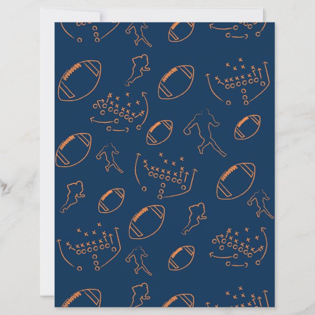 Blått och Orange Fotbollslag Färg Papper (Framsida)