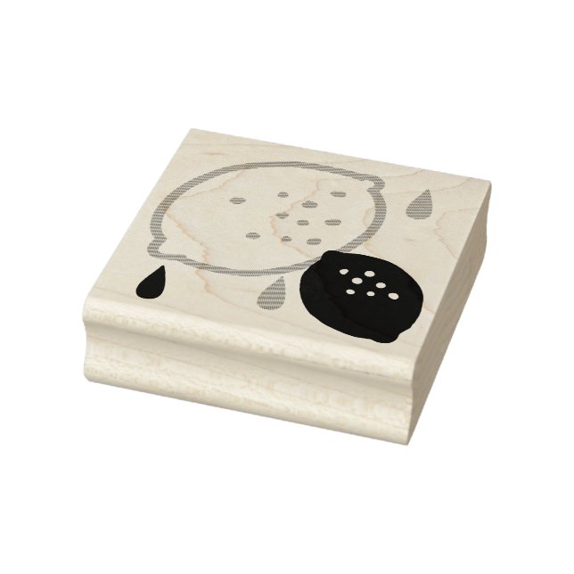 Blått och Orange Lemon Mönster-uppspelning - färsk Stämpel (Stämpel)