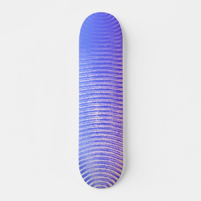 Blått och orange ljud vinkarare mönster mini skateboard bräda 18,5 cm (Framsida)