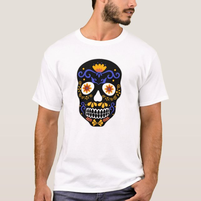 Blått och Orange Manar av socker T Shirt (Framsida)