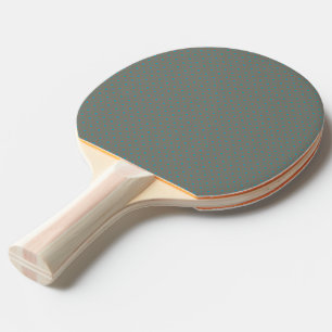 Blått och Orange Mönster i brun och Grått Pingisracket