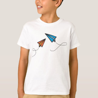 Blått och orange Paperplanes Tee Shirt