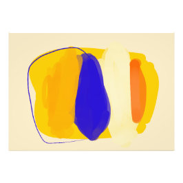 Blått och orange Poster