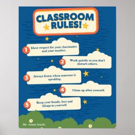 Blått och Orange - praktiskt 16 x 20-tums Anpassad Poster