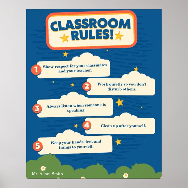 Blått och Orange - praktiskt 16 x 20-tums Anpassad Poster (Framsidan)