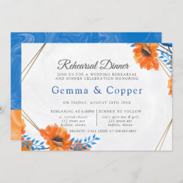 Blått och Orange - repetitionsmiddag för vallmo Inbjudningar