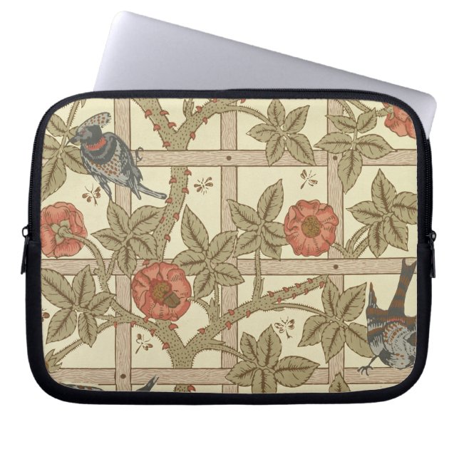 Blått- och orangespaljétapeten planlägger, 1864 laptop sleeve (Framsidan)