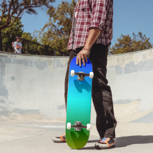 Blått och övertoning av Grönt och havs och Himlar Skateboard Bräda 19,5 Cm
