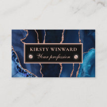 Blått och Ro Marble Agate Glitter