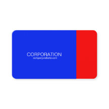 Blått och röd flott visitkort