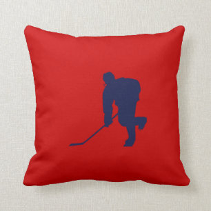 BLÅTT OCH RÖD HOCKEY KUDDE