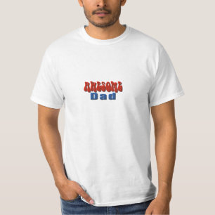 Blått och Röda Fantastisk Pappa Fars dag T-shirt