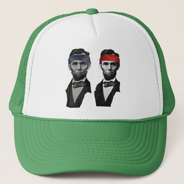 Blått och röda Lincoln Keps (Framsida)