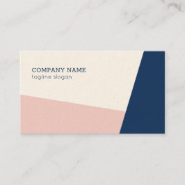 Blått och Rosa Geometriskt Visitkort