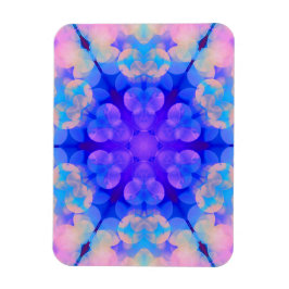 Blått och Rosa - övertoning Pastel Bubble Art Magnet