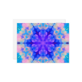 Blått och Rosa - övertoning Pastel Bubble Art Vykort