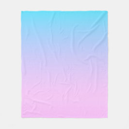 Blått och rosa övertoningsbakgrund fleecefilt