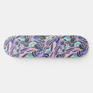 Blått och Rosa Skateboard Vinkarare Mönster
