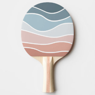 Blått och rosa stil vinkar design pingisracket