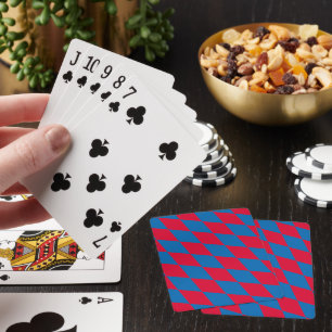 Blått och rött bavaria Diamond Flagga Mönster Casinokort