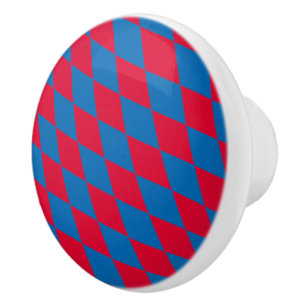 Blått och rött bavaria Diamond Flagga Mönster Knopp
