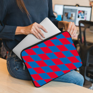 Blått och rött bavaria Diamond Flagga Mönster Laptop Fodral