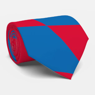 Blått och rött bavaria Diamond Flagga Mönster Slips