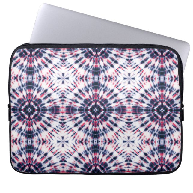 Blått och rött färgdäck, Mönster Laptop Fodral (Framsidan)