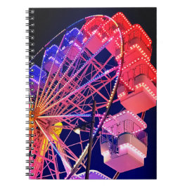 Blått och rött färjehjul anteckningsbok