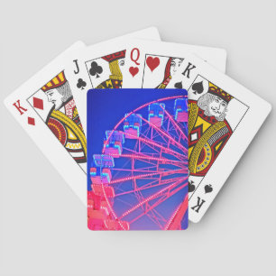 Blått och rött färjehjul casinokort