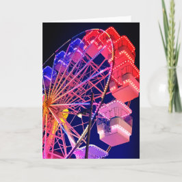 Blått och rött färjehjul kort