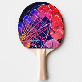 Blått och rött färjehjul pingisracket