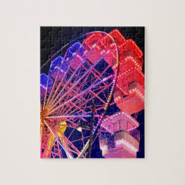 Blått och rött färjehjul pussel