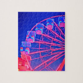 Blått och rött färjehjul pussel