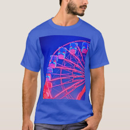 Blått och rött färjehjul t shirt