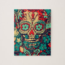 Blått och rött skal