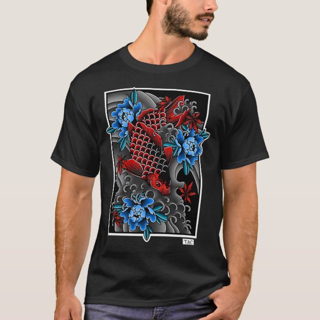 Blått och Rött T Shirt (Framsida)