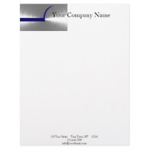 Blått och silver borstad metall