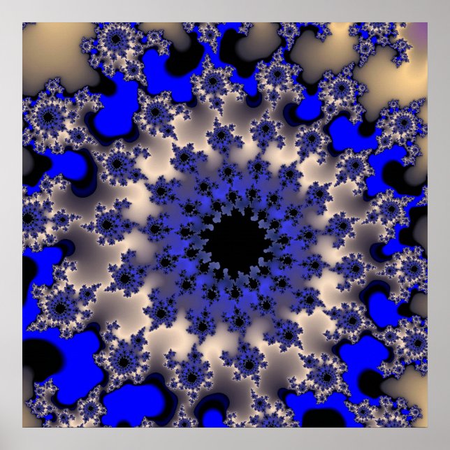 Blått och Silver Öga Poster (Framsidan)