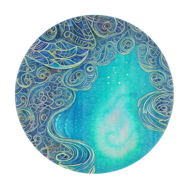 Blått och skalat Abstrakt Art (Framsidan)