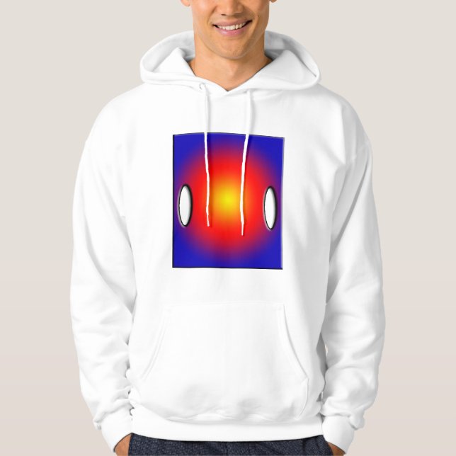 Blått och solnedgången t-Shirt-design Hoodie (Framsida)