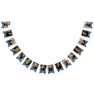 Blått och svart 16 foto-Studenten-hangingbanderoll Vimplar