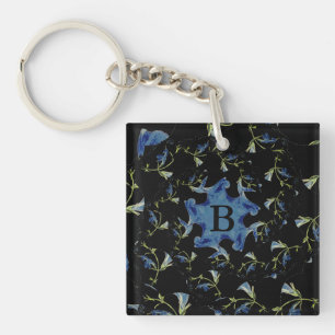 Blått och svart bild av fraktur Monogram