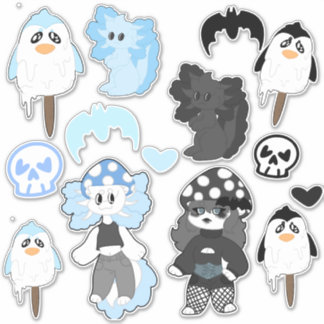 Blått och svart dekal lakan