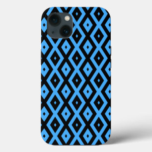 Blått och svart diamant mönster Fodral-Mate iPhon